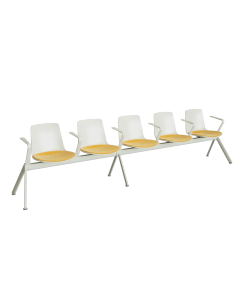 Banco Modular Lottus 5 puestos con brazos