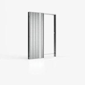 Puerta corredera a ras de pared con puntos de luz - Door by Ermetika