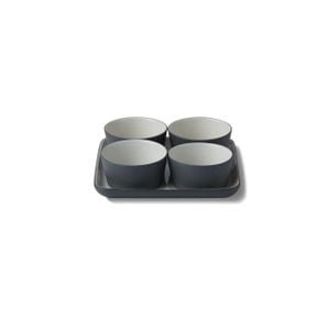 Square Small Serving Set Black & Ivory - Black & Ivory - Styling by Esma Dereboy