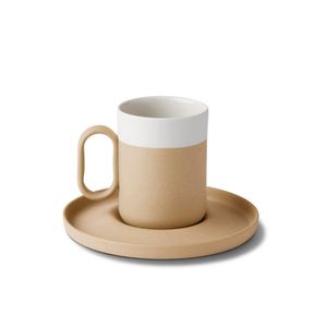 Capsule Espresso Cup With Saucer Straw - Straw & Ivory - Styling by Esma Dereboy