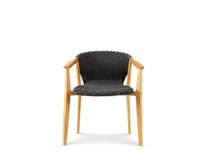 Garden armchair in wood and rope - Knit