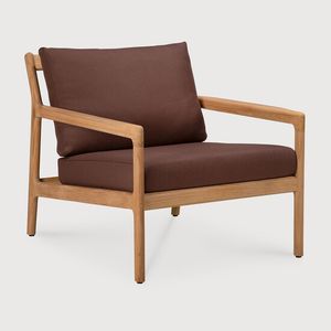 Jack outdoor lounge chair - Natural, Burgundy - 76 x 90 x 74 cm (10S10430) - Armchair by Ethnicraft