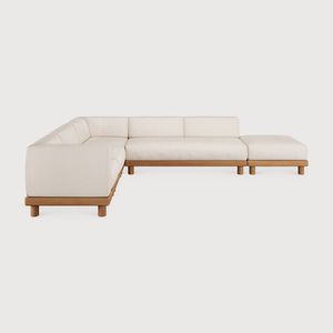 Monocle outdoor modular sofa set - Natural, White - 332 x 249 x 72 cm (10S22221) - Sofa by Ethnicraft