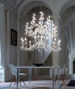 Alicante White L12+12+6 - Ceiling lamp by Euroluce Lampadari