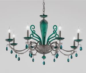 MACRAMÈ L8 - Crystal chandelier with Swarovski® Crystals - Ceiling lamp by Euroluce Lampadari