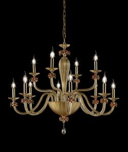 SHEEN L8+4 - Crystal chandelier with Swarovski® Crystals - Ceiling lamp by Euroluce Lampadari