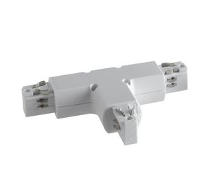 Connettore bianco a T per binari guida entrata L N + cavo di terra per circuito trifase - Ceiling lamp by Fan Europe Lighting