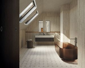 BOISERIE BEIGE ORO INSERTO Materia classica - Wall tile-stone-brick by FAP ceramiche