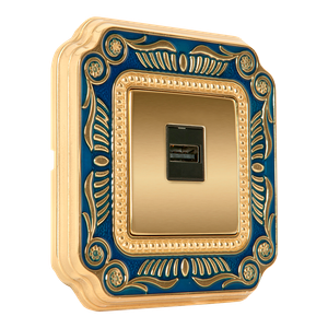MULTIMEDIA SOCKET SMALTO ITALIANO FIRENZE COLLECTION - Lighting accessories by FEDE