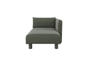 Dase Sofa Chaise Longue Right - Rich Velvet - Pine - Sofa by Ferm Living