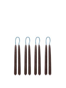 Dipped Candles - Set of 8 - Brown - Styling by Ferm Living