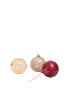 Glass Baubles - Large - Set of 3 - Roseate Translucent - Furniture accessories by Ferm Living