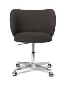 Rico Dining Chair - Castors - Soft Bouclé - Dark Brown - Chair by Ferm Living