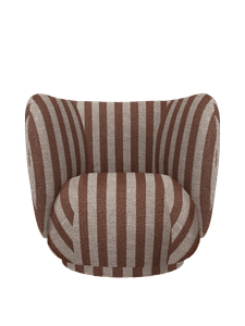 Rico Lounge Chair - Swivel - Louisiana - Sand/Chocolate - Armchair by Ferm Living