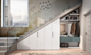 Armadio + Rail sottoscala 1 - Composizione 35 - Cabinet by Ferrimobili