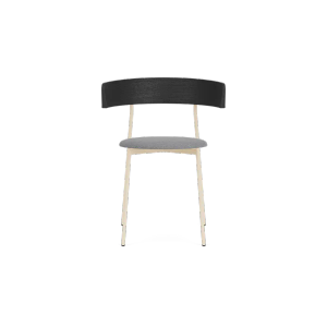 Friday dining chair with arms - sand frame - black back - Sydney Light Grey - 91 - Chair by Fest Amsterdam