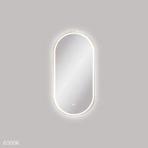 Empire LED Urban Brass Framed Mirror, 450 x 900mm - Accessories by Fienza