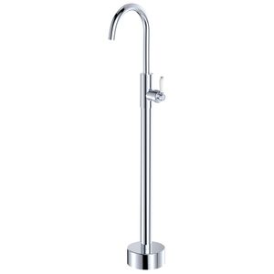 Eleanor Floor Mounted Basin/Bath Mixer, Chrome / Ceramic - Washbasin by Fienza