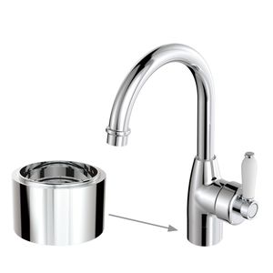 Eleanor 30mm Base Riser for Basin Mixers, Chrome - Washbasin by Fienza