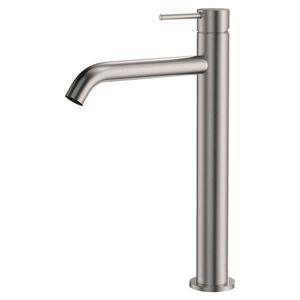 Kaya Tall Basin Mixer, Brushed Nickel - Washbasin by Fienza
