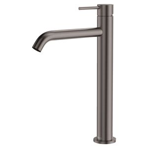 Kaya Tall Basin Mixer, Gun Metal - Washbasin by Fienza