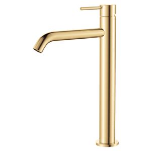 Kaya Tall Basin Mixer, Urban Brass - Washbasin by Fienza