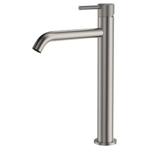 Axle Tall Basin Mixer, Brushed Nickel - Washbasin by Fienza