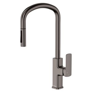 Tono Pull Out Sink Mixer, Gun Metal - Kitchen Sink by Fienza