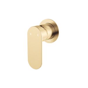 Empire Slim Wall Mixer, Round Plate, Urban Brass - Shower by Fienza