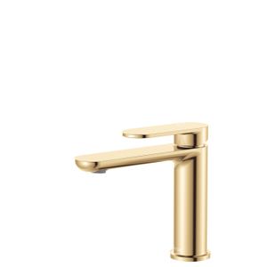 Empire Slim Cold Start Basin Mixer, Urban Brass - Washbasin by Fienza