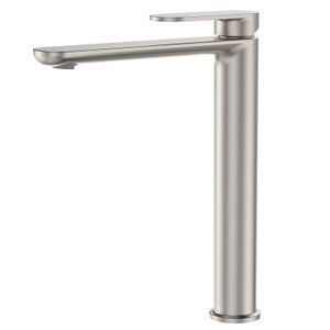 Empire Slim Cold Start Tall Basin Mixer, Brushed Nickel - Washbasin by Fienza