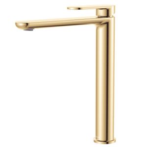 Empire Slim Cold Start Tall Basin Mixer, Urban Brass - Washbasin by Fienza