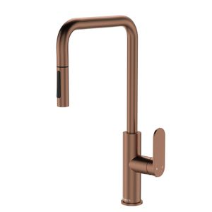 Empire Slim Pull-Out Sink Mixer, Brushed Copper - Kitchen Sink by Fienza