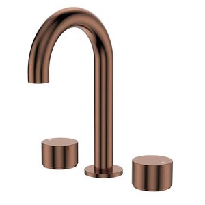 Kaya Round Hob Set, Round Taps, Brushed Copper - Tap by Fienza