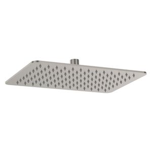 Koko Rectangular Shower Head, Brushed Nickel - Shower by Fienza