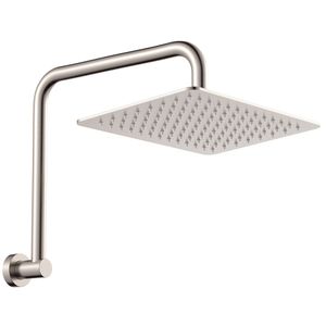 Tono Gooseneck Shower Arm Set, Brushed Nickel - Shower by Fienza