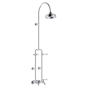 Lillian Lever Exposed Rail Shower & Bath Set, Chrome - Shower by Fienza