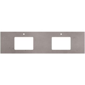 Urban Crete Silica Free Stone Top, Rectangular Full Depth with Double Undermount Basin Hole & Tap Holes, 1800mm - Washbasin cabinet by Fienza