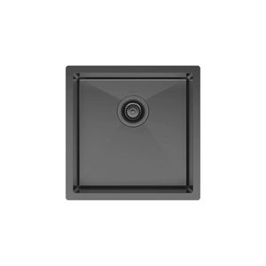 Hana 32L Single Kitchen Sink, PVD Carbon Metal - Kitchen Sink by Fienza