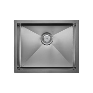 Hana Anti-Scratch 40L Single Kitchen Sink, PVD Gun Metal - Kitchen Sink by Fienza