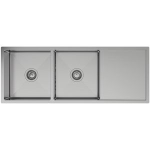 Hana 29L/29L Double Kitchen Sink with Drainer - Kitchen Sink by Fienza