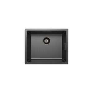 Kuro Granite 38L Single Bowl Kitchen Sink, Matte Black - Kitchen Sink by Fienza
