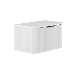 Minka Curved Satin White 750 Wall Hung Cabinet - Washbasin cabinet by Fienza