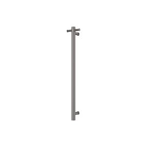 Isabella Vertical Heated Towel Rail, 100 x 900mm, Gun Metal - Sanitary accessories by Fienza