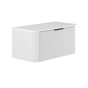 Minka Curved Satin White 900 Wall Hung Cabinet - Washbasin cabinet by Fienza