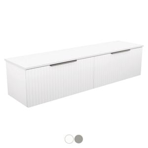 Bayview 1800 Double Bowl Wall Hung Vanity - Washbasin cabinet by Fienza