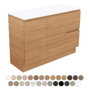 Carmen Door & Drawer 1200 Single Bowl Floor Standing Vanity - Washbasin cabinet by Fienza