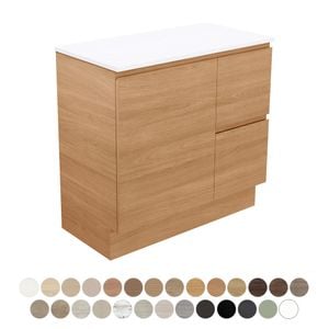 Carmen Door & Drawer 900 Floor Standing Vanity - Washbasin cabinet by Fienza