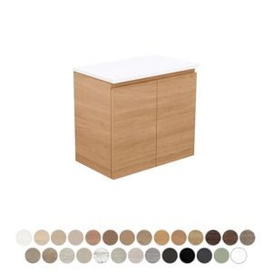 Carmen Ensuite Door 600 Wall Hung Vanity - Washbasin cabinet by Fienza