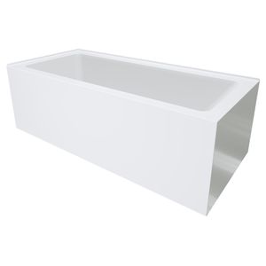 Sentor Right-Hand Acrylic Corner Bath with Overflow, 1650mm - Bathtub by Fienza